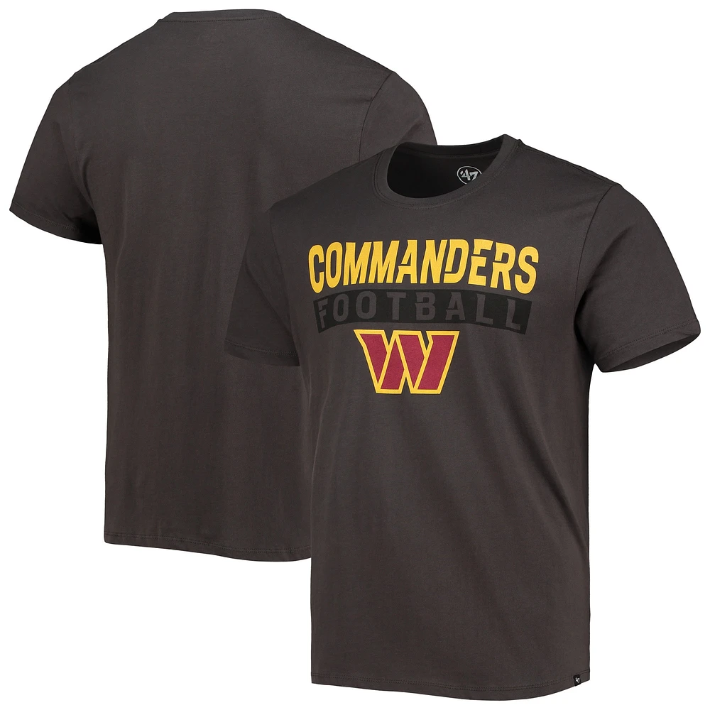 T-shirt '47 Charcoal Washington Commanders Dark Ops Super Rival pour homme