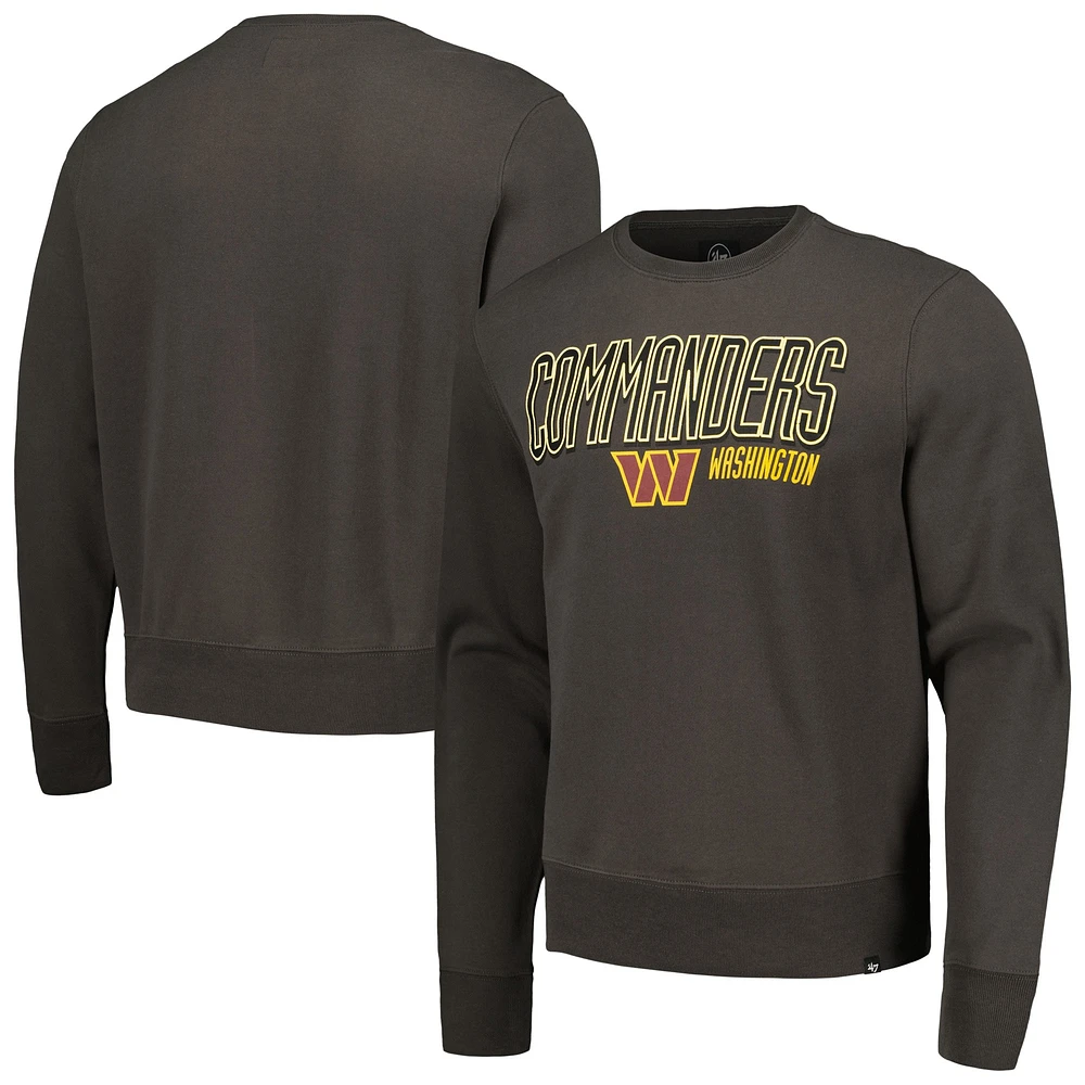 Men's '47 Charcoal Washington Commanders Locked Headline Pullover Sweatshirt