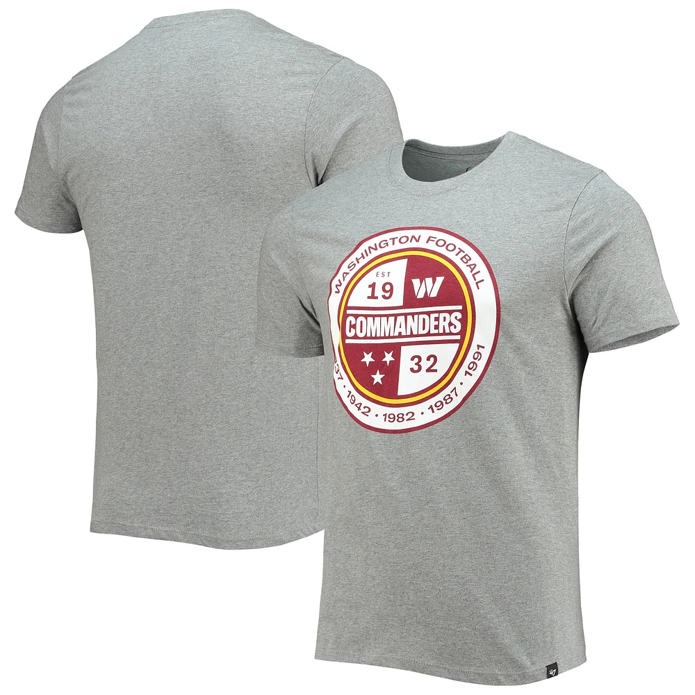 Men's '47 Gray Washington Commanders Imprint Super Rival T-Shirt