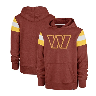 Men's '47 Heathered Burgundy Washington Commanders Premier Nico Pullover Hoodie