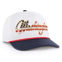 Casquette ajustable patriotique à revers Washington Commanders blanche 1947 pour homme