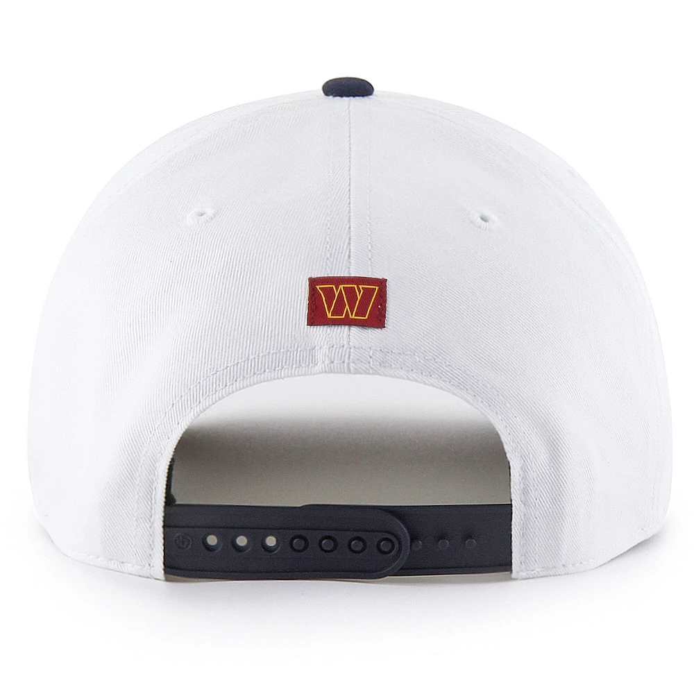 Casquette ajustable patriotique à revers Washington Commanders blanche 1947 pour homme