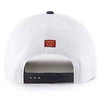 Casquette ajustable patriotique à revers Washington Commanders blanche 1947 pour homme