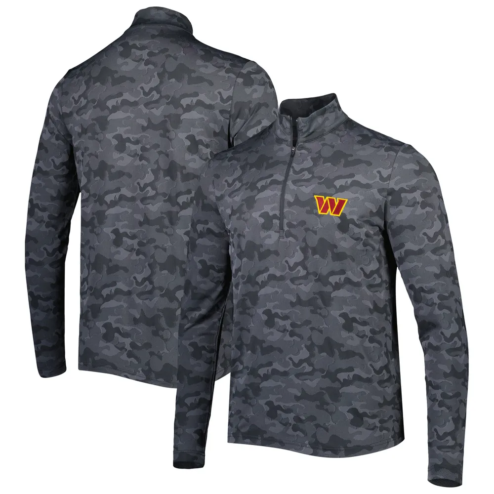 Sweat-shirt zippé quart de tour Antigua Black Washington Commanders Brigade pour homme