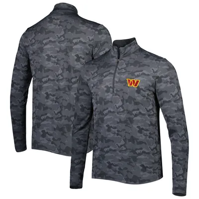 Sweat-shirt zippé quart de tour Antigua Black Washington Commanders Brigade pour homme