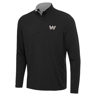 Pull-over zippé quart de tour Antigua Black Washington Commanders pour homme