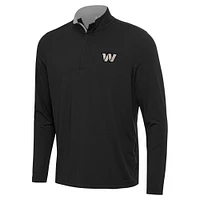 Pull-over zippé quart de tour Antigua Black Washington Commanders pour homme