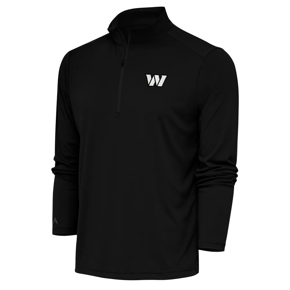 Men's Antigua Black Washington Commanders Tonal Logo Tribute Big & Tall Polo