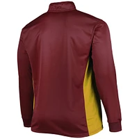 Men's Burgundy Washington Commanders Big & Tall Quarter-Zip Top