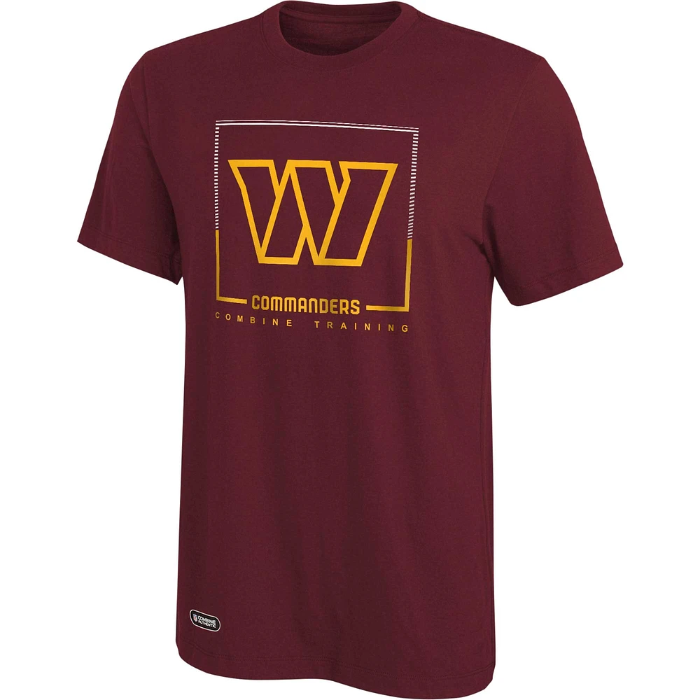 Men's Burgundy Washington Commanders Combine Authentic Clutch T-Shirt