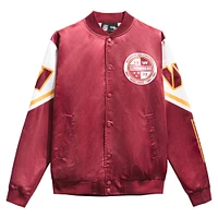 Veste à bouton-pression en satin Chalk Line pour hommes, bordeaux Washington Commanders Fanimation