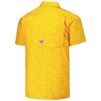 Men's Columbia PFG Gold Washington Commanders Super Slack Tide Omni-Wick Button-Up Shirt