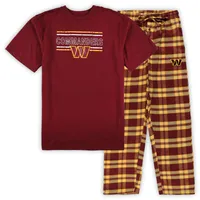 Ensemble de nuit en flanelle Washington Commanders Big & Tall Concepts Sport pour homme Bordeaux/doré