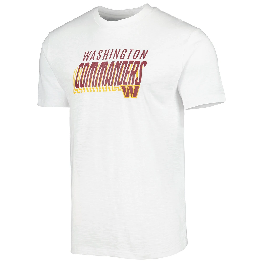 Ensemble de nuit T-shirt et short Washington Commanders Downfield Concepts Sport pour homme, anthracite/blanc