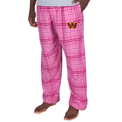 Washington Commanders Concepts Sport Ultimate Plaid Flannel Pajama Pants - Pink