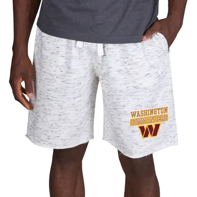 Washington Commanders Concepts Sport Alley Fleece Shorts - White/Charcoal