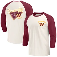 Men's Darius Rucker Collection by Fanatics Burgundy/White Washington Commanders Raglan 3/4 Sleeve T-Shirt