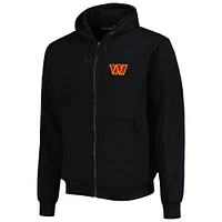 Men's Dunbrooke Black Washington Commanders Craftsman Thermal-Lined Full-Zip Hoodie