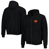 Men's Dunbrooke Black Washington Commanders Craftsman Thermal-Lined Full-Zip Hoodie