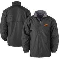 Men's Dunbrooke Black Washington Commanders Triumph Fleece Full-Zip Jacket