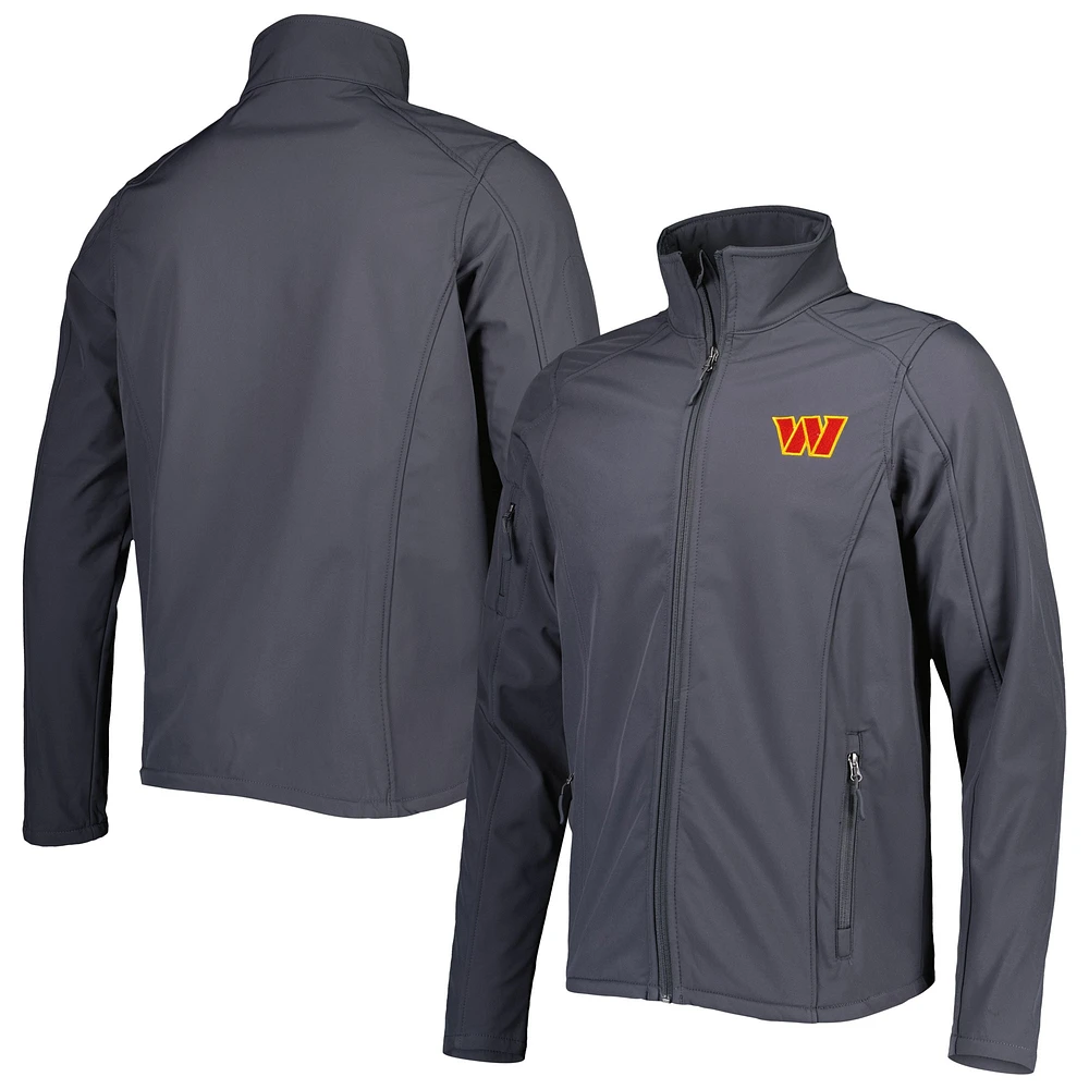 Dunbrooke Charcoal Washington Commanders Sonoma Softshell Veste à glissière pleine longueur pour homme