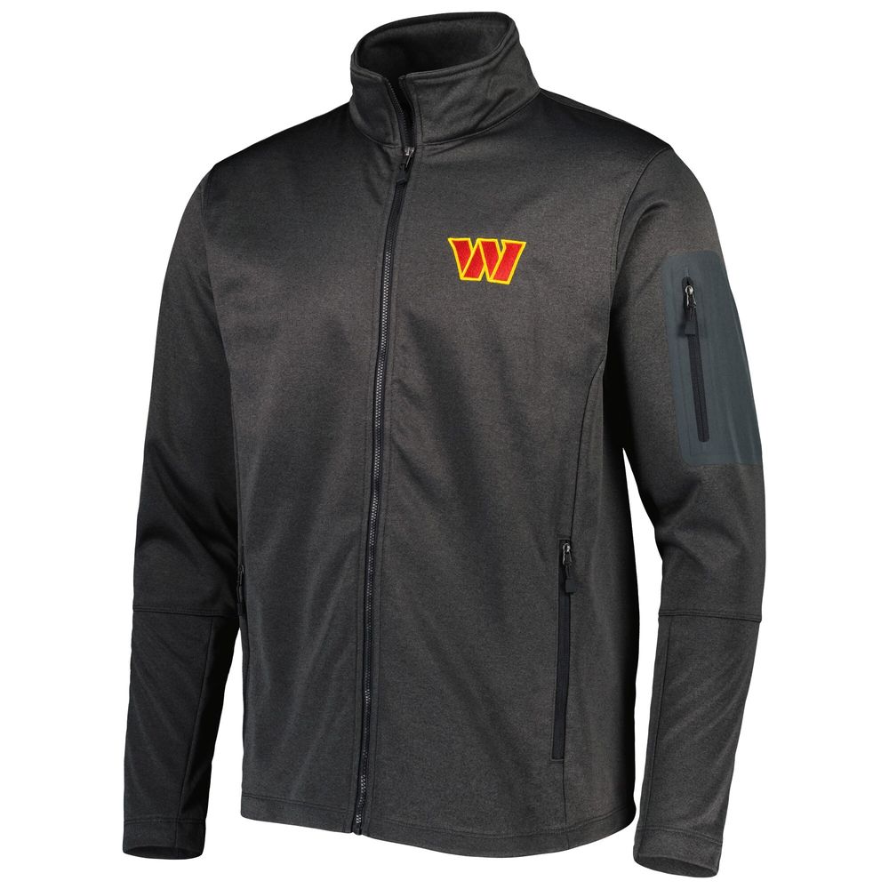 Men's Dunbrooke Heather Black Washington Commanders Freestyle Coated Tech Fleece Full-Zip Jacket