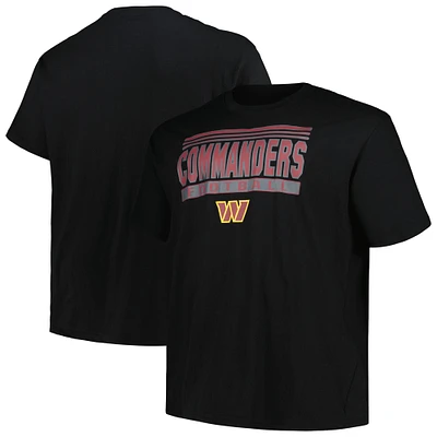 T-shirt noir Fanatics Washington Commanders Big & Tall Pop pour hommes