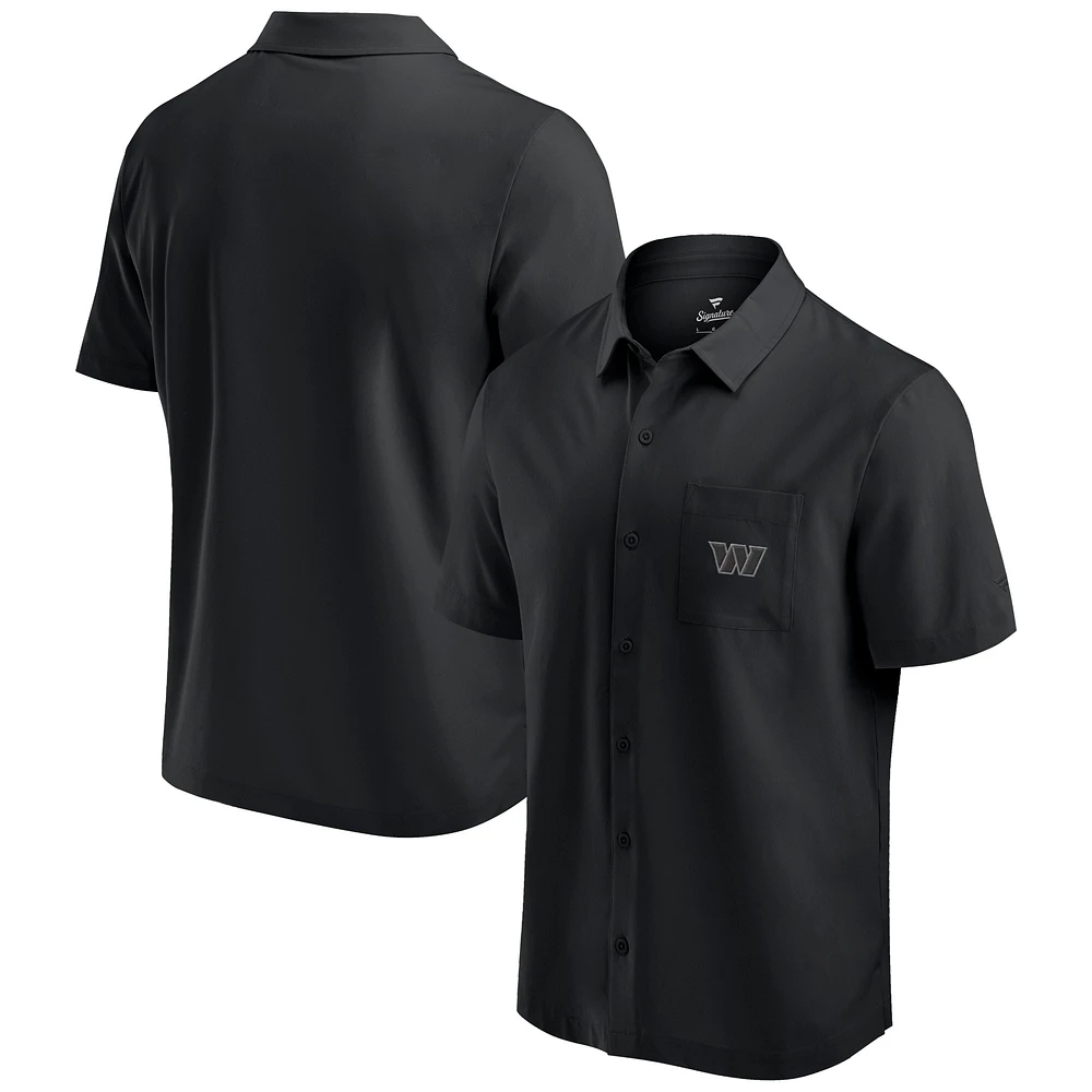 Men's Fanatics Black Washington Commanders Front Office Button-Up Shirt