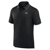 Polo piqué noir Fanatics pour homme des Washington Commanders
