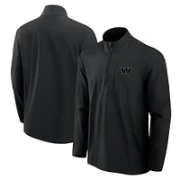 Men's Fanatics Black Washington Commanders Front Office Woven Quarter-Zip Jacket