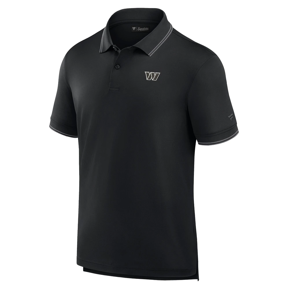 Men's Fanatics Black Washington Commanders Pique Polo Shirt