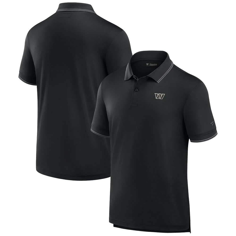 Men's Fanatics Black Washington Commanders Pique Polo Shirt