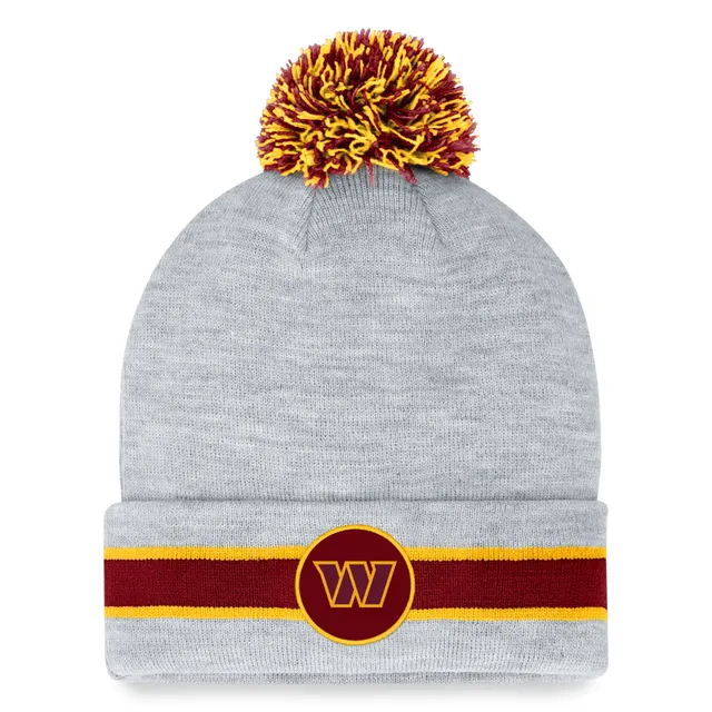 Lids Washington Commanders Fanatics Branded Cuffed Knit Hat with Pom -  Heather Gray