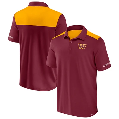 Men's Fanatics  Burgundy/Gold Washington Commanders Colorblock Polo