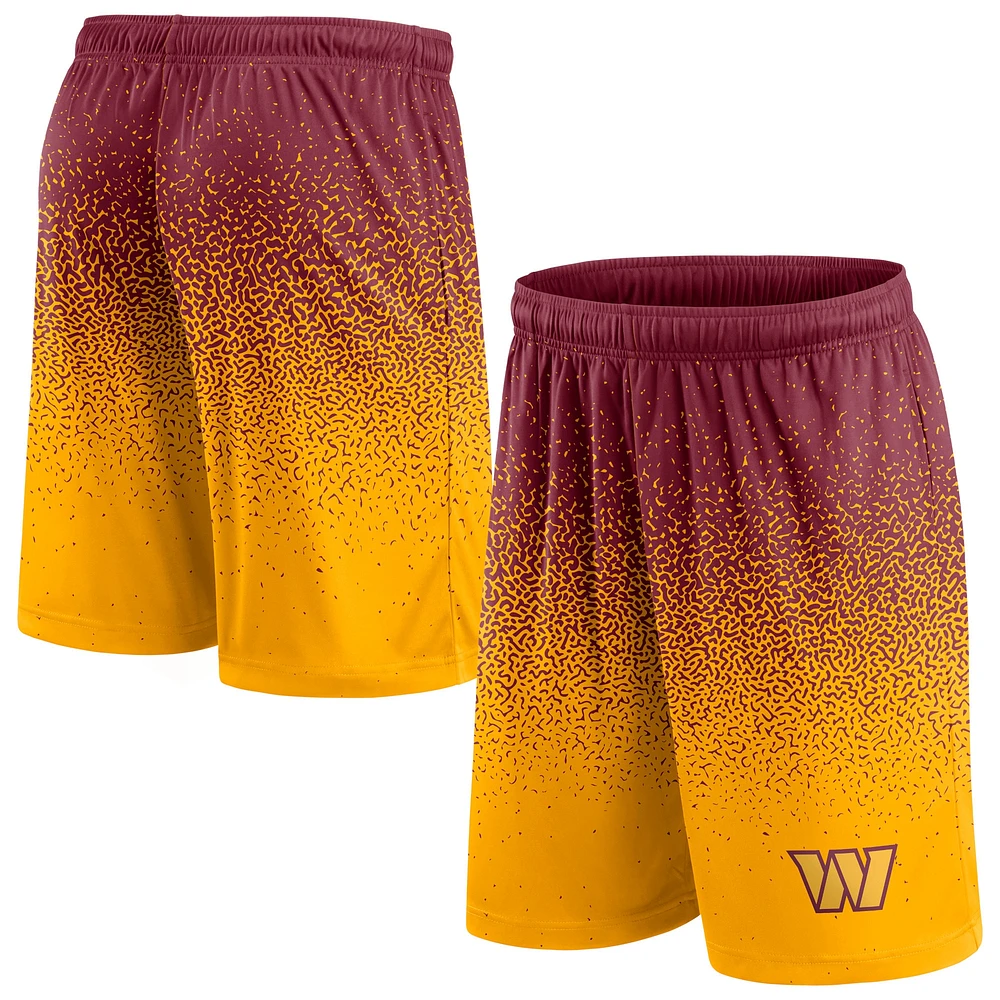 Men's Fanatics Burgundy/Gold Washington Commanders Ombre Shorts