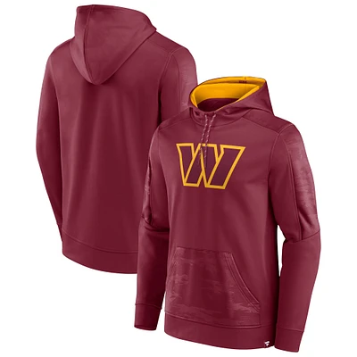 Men's Fanatics Burgundy/Gold Washington Commanders On The Ball Defender Pullover Hoodie