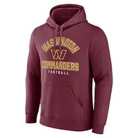Men's Fanatics  Burgundy Washington Commanders Between the Pylons Pullover Hoodie