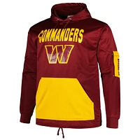 Sweat à capuche Fanatics bordeaux Washington Commanders Big & Tall pour hommes