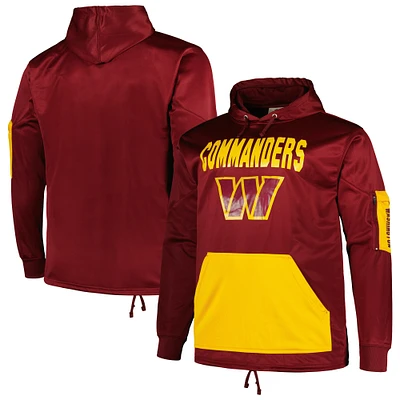 Sweat à capuche Fanatics bordeaux Washington Commanders Big & Tall pour hommes