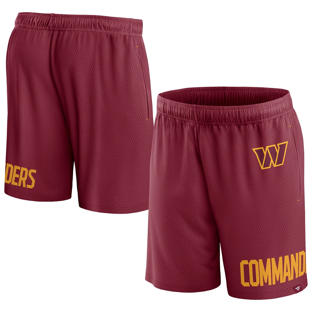 Short Fanatics Bordeaux Washington Commanders Clincher pour homme