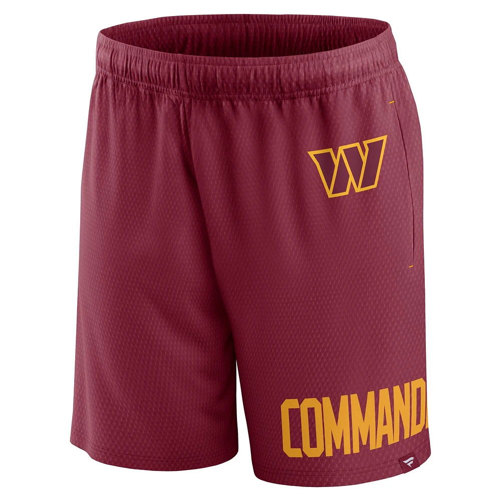 Fanatics pour hommes Bordeaux Washington Commanders Clincher - Short