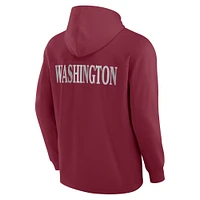 Men's Fanatics Burgundy Washington Commanders Elements Blaze Tri-Blend Long Sleeve Hoodie T-Shirt