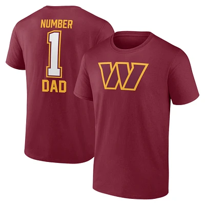 Men's Fanatics Burgundy Washington Commanders Father's Day T-Shirt