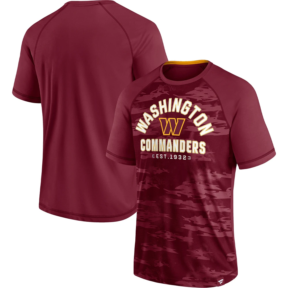 Men's Fanatics Burgundy Washington Commanders Hail Mary Raglan T-Shirt