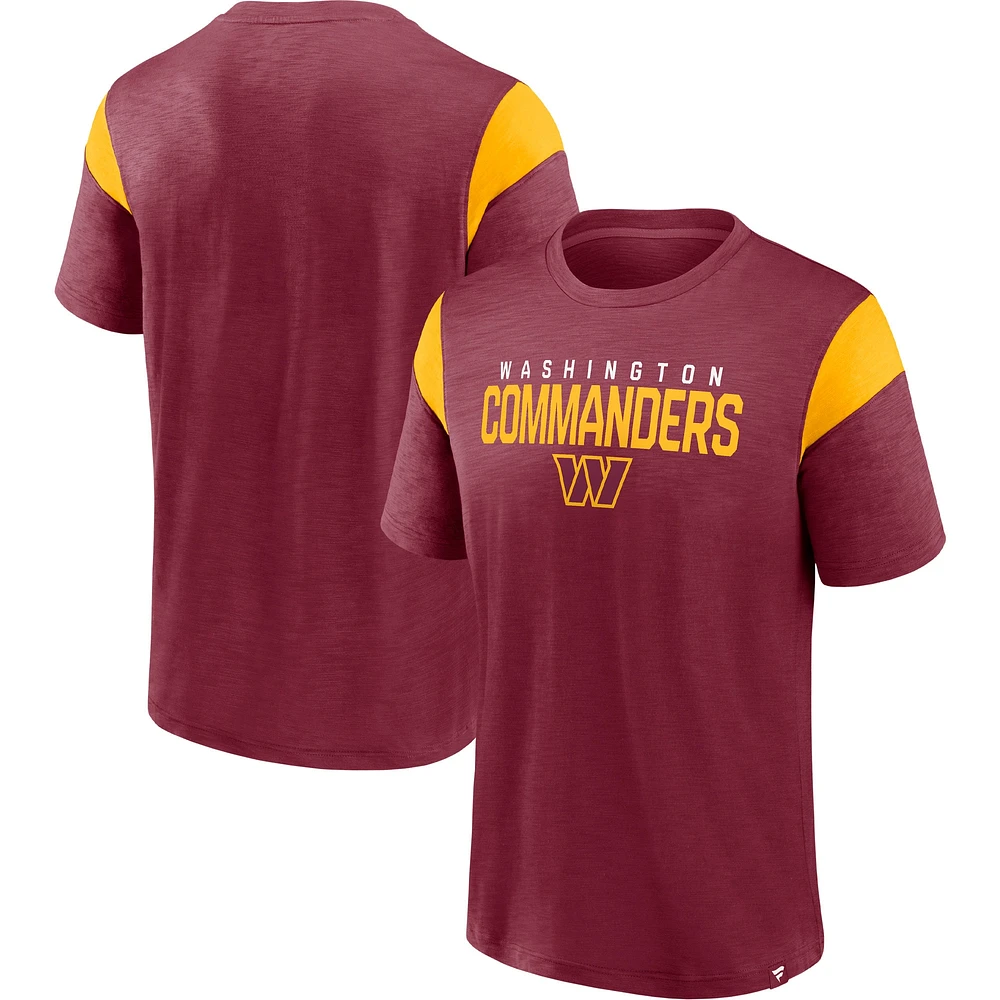 T-shirt pour hommes Fanatics bordeaux Washington Commanders Home Stretch Team