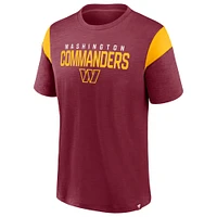 T-shirt pour hommes Fanatics bordeaux Washington Commanders Home Stretch Team