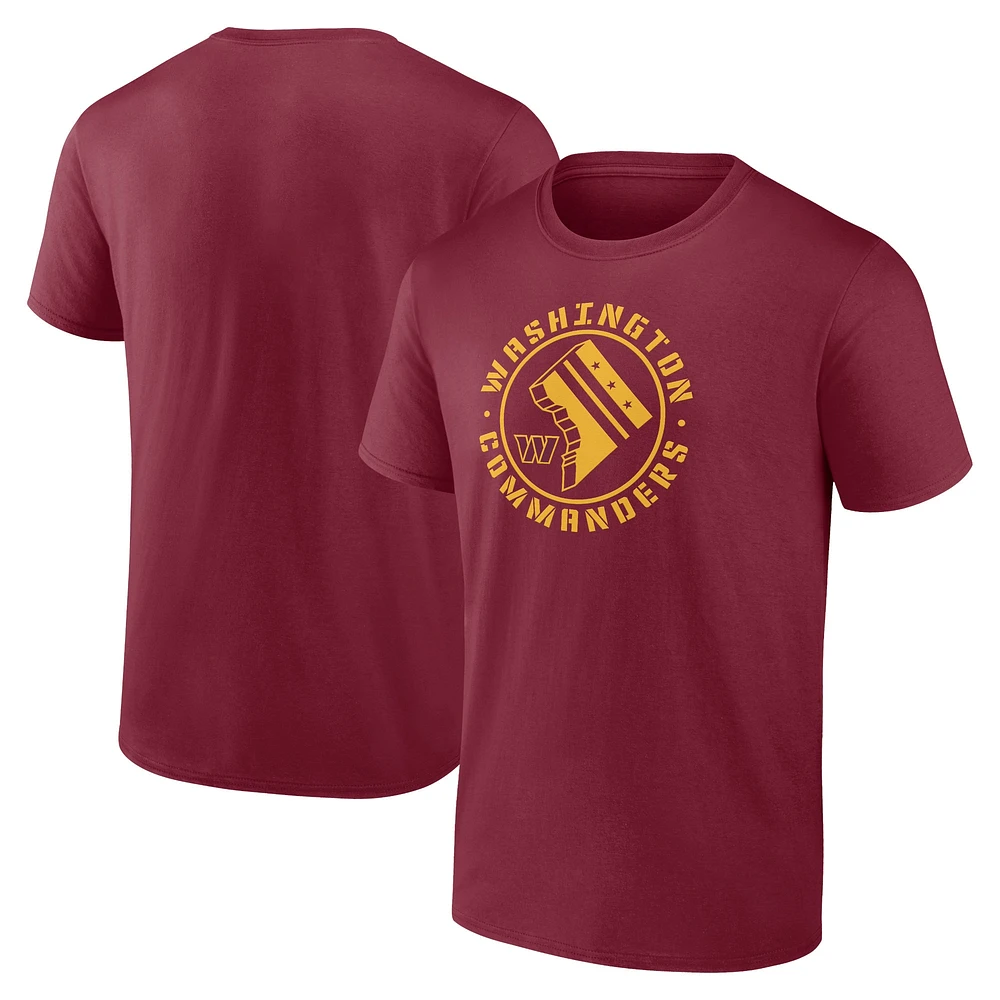 T-shirt bordeaux Fanatics pour hommes Washington Commanders Hometown Offensive Drive