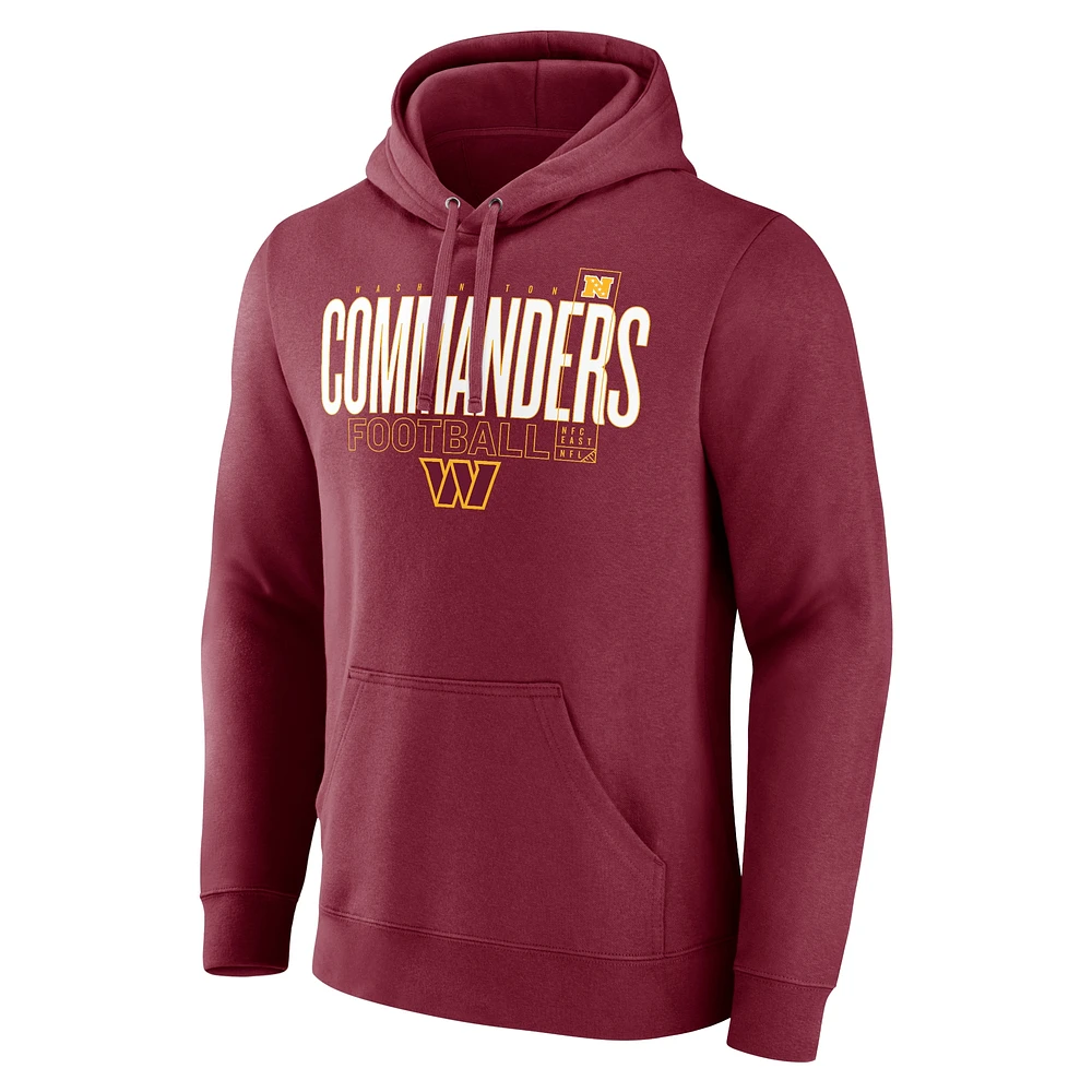 Men's Fanatics Burgundy Washington Commanders Pylon Outline Pullover Hoodie