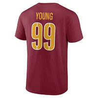 Men's Fanatics Chase Young Burgundy Washington Commanders Player Icon Name & Number T-Shirt