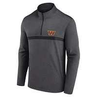 Pull à fermeture éclair quart de tour Fanatics Heather Charcoal Washington Commanders pour homme